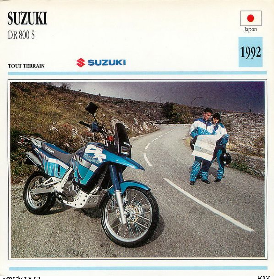 SUZUKI  DR 800 S  Motorbike Motorrad Motorfiets Motociklas Motorcycle MOTO   48 MA1967Bis - Motos
