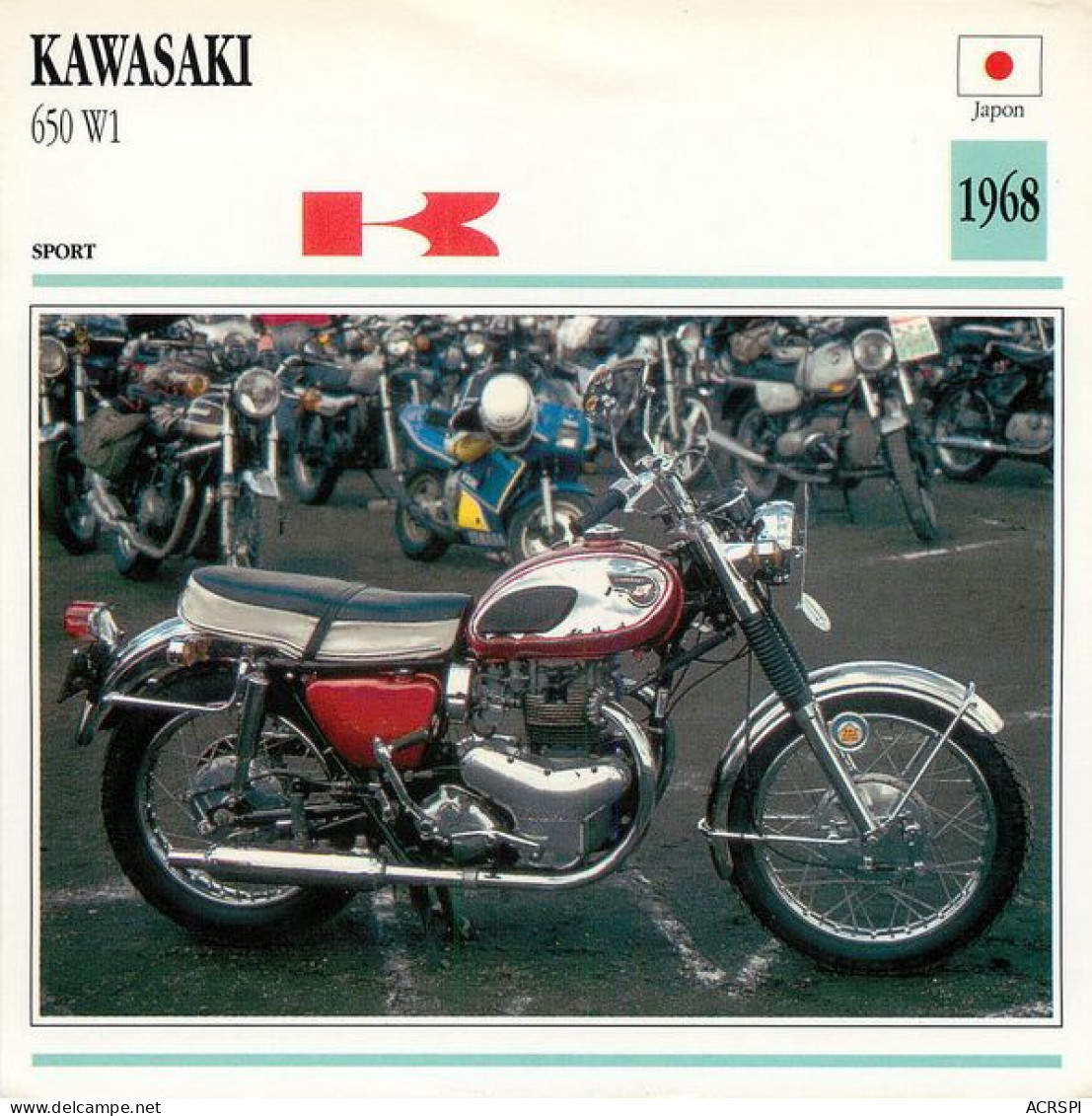 KAWASAKI  600 W1 1968  Motocicleta Motorbike Motorrad Motorfiets Motociklas Motorcycle MOTO   45  MA1967Bis - Motorfietsen