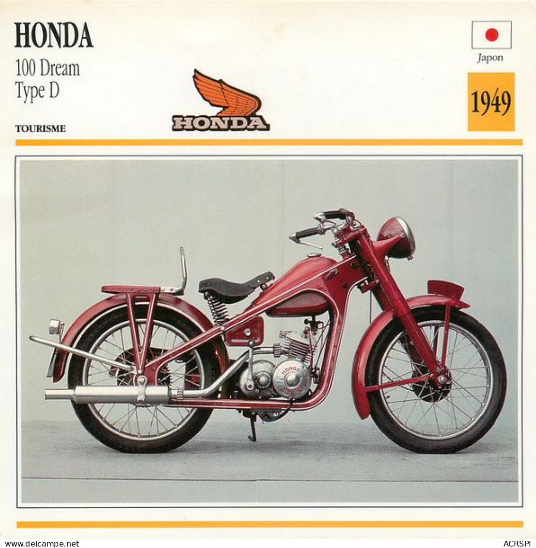 HONDA  100 DREAM Type D  Motocicleta Motorbike Motorrad Motorfiets Motociklas Motorcycle MOTO   33  MA1967Bis - Motos