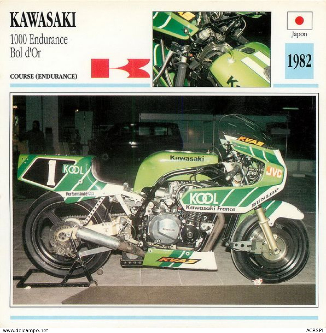 KAWASAKI  1000 Endurance 1982  Motocicleta Motorbike Motorrad Motorfiets Motociklas Motorcycle MOTO   35  MA1967Bis - Motorfietsen