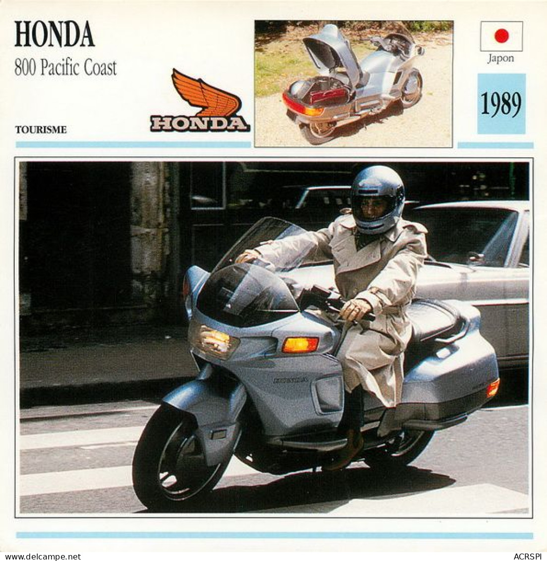 HONDA  800 Pacific Coast 1989  Motocicleta Motorbike Motorrad Motorfiets Motociklas Motorcycle MOTO    21 MA1967Bis - Motorfietsen