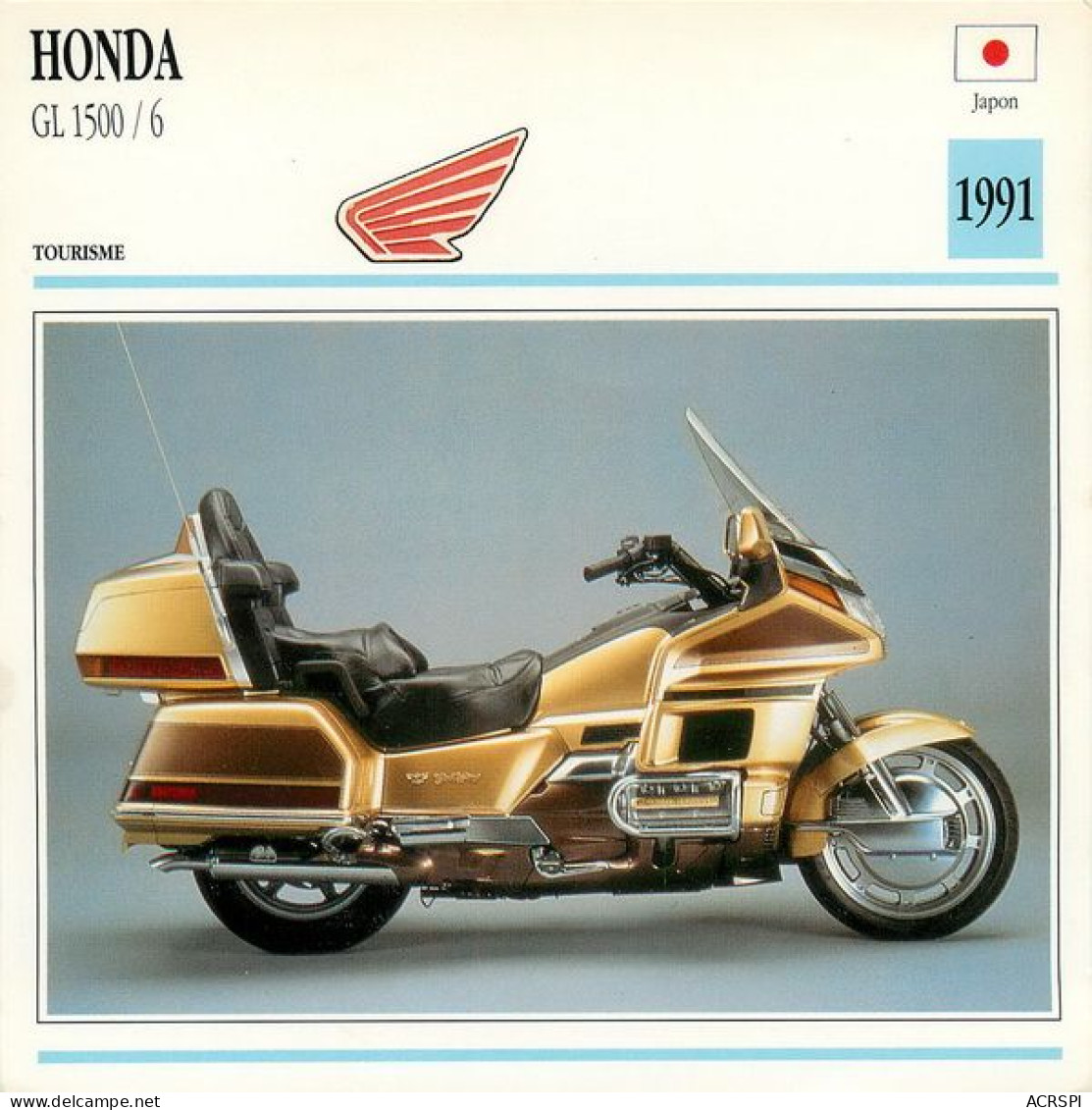 HONDA  GL 1500 6 Gold Wing Motocicleta Motorbike Motorrad Motorfiets Motociklas Motorcycle MOTO    18   MA1967Bis - Motos