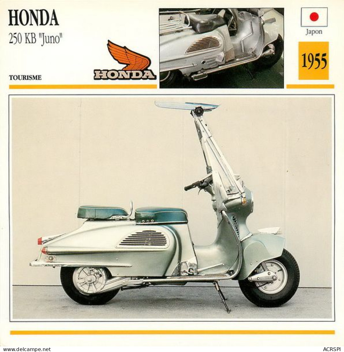 HONDA  250 KB Juno  Motocicleta Motorbike Motorrad Motorfiets Motociklas Motorcycle MOTO    19   MA1967Bis - Motorbikes