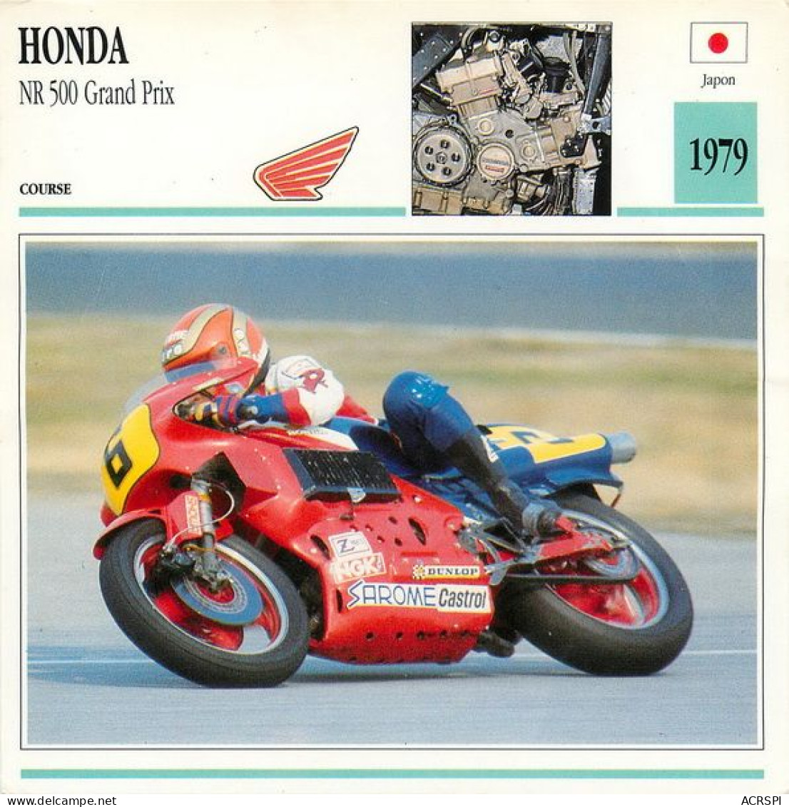 HONDA  NR 500 GP 1979  Motocicleta Motorbike Motorrad Motorfiets Motociklas Motorcycle MOTO    9  MA1967Bis - Motorfietsen
