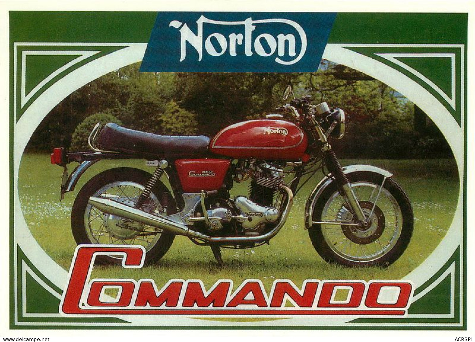 NORTON 850  COMMANDO 1968 Motorbike Motorrad Motorfiets Motociklas Motorcycle MOTO  46   (scan Recto-verso)MA1967 - Motos