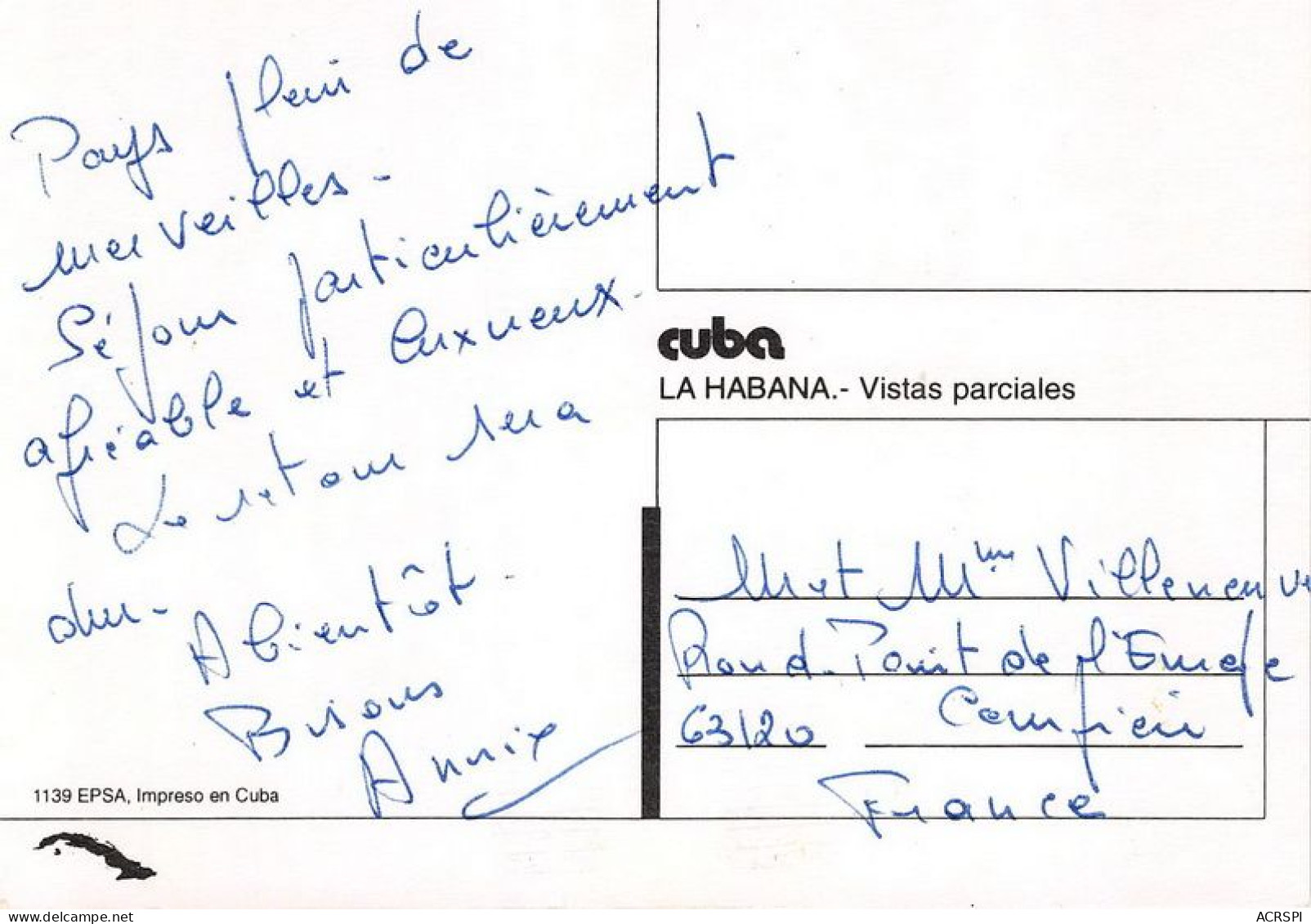CUBA LA HABANA Antilles  27(scan Recto-verso) MA1966 - Kuba