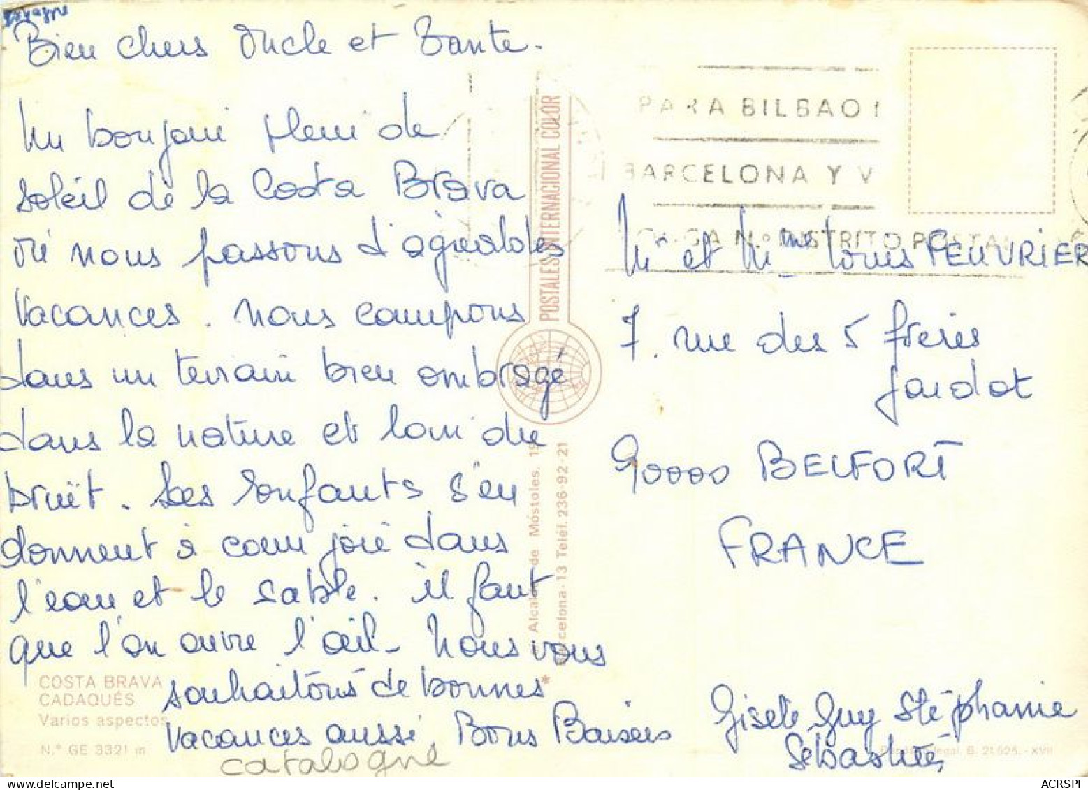 CADAQUES   Costa Brava  40   (scan Recto-verso)MA1963Ter - Barcelona