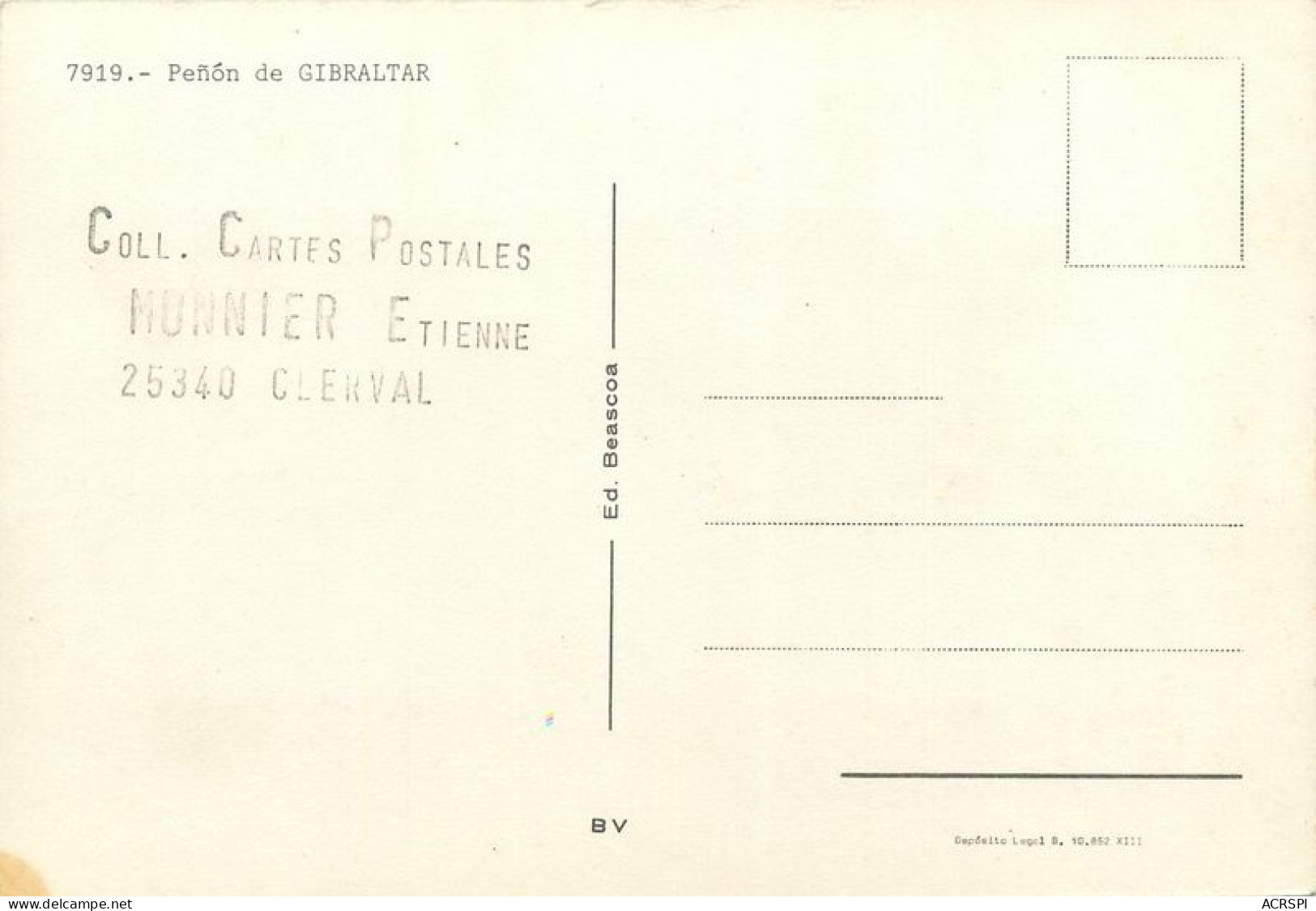 PENON De GIBRALTAR   1   (scan Recto-verso)MA1963Ter - Gibilterra