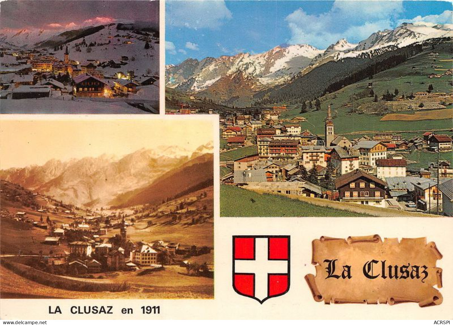 LA CLUSAZ En 1911 Vue Generale Avec La Chaine Des Aravis 23(scan Recto-verso) MA1989 - La Clusaz