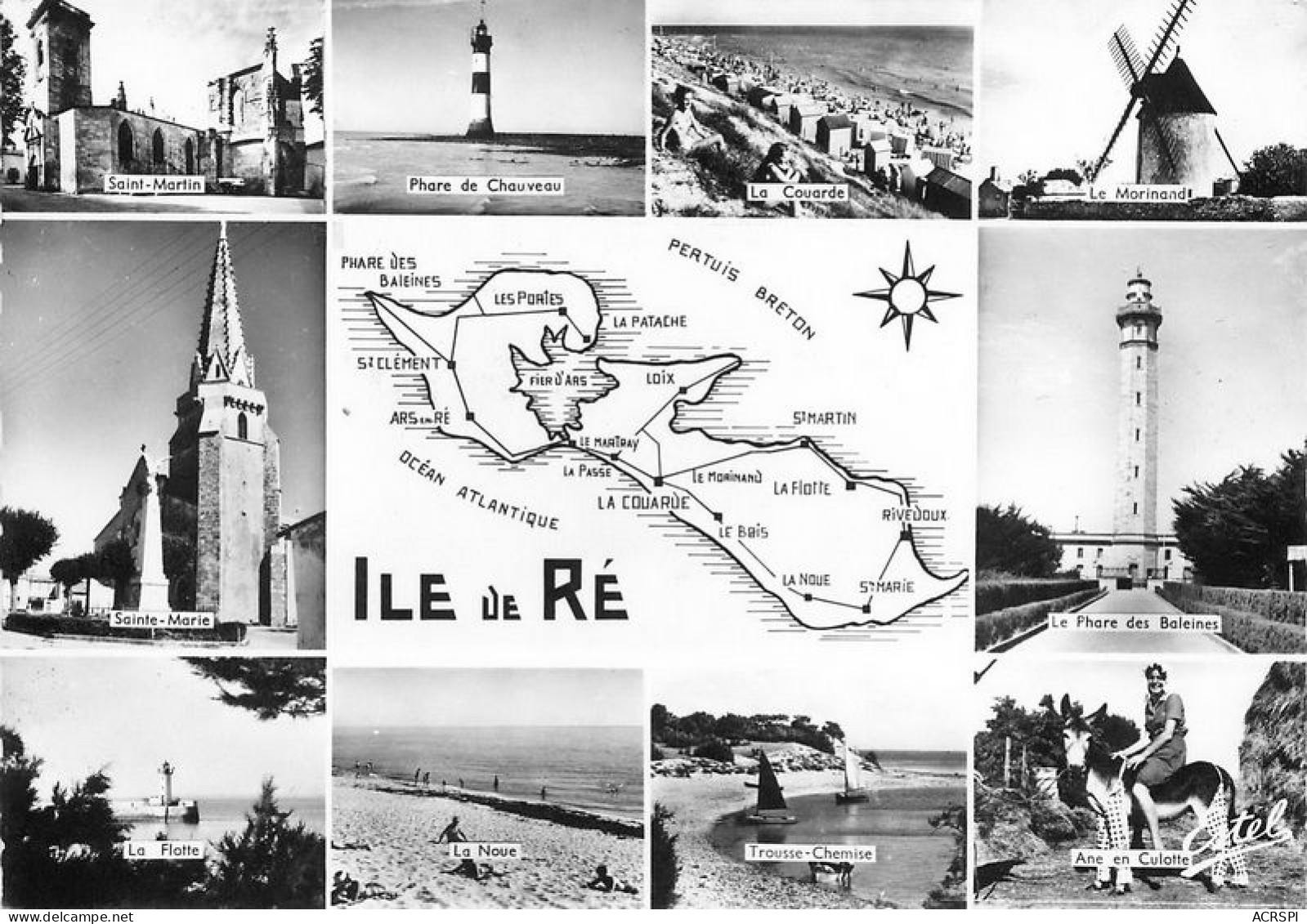 ILE DE Ré  Map   8   (scan Recto-verso)MA1988Ter - Ile De Ré