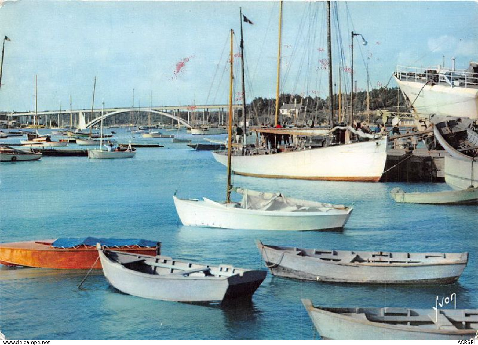 LA TRINITE SUR MER Le Port Et Le Nouveau Pont 1(scan Recto-verso) MA1988 - La Trinite Sur Mer