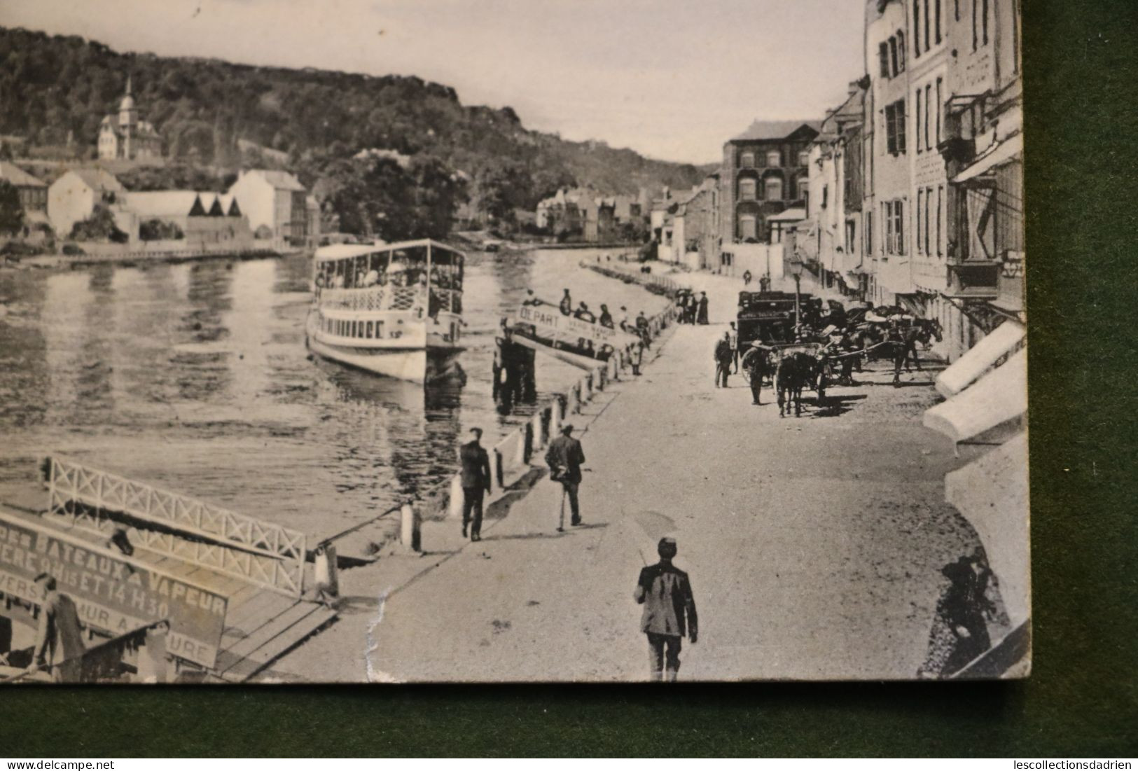 Carte Postale Bateau De Namur - Meuse - Le Port Bateaux - Calèches Passants Animée Cachet Dinant Et Bièvre 1907 - Dinant