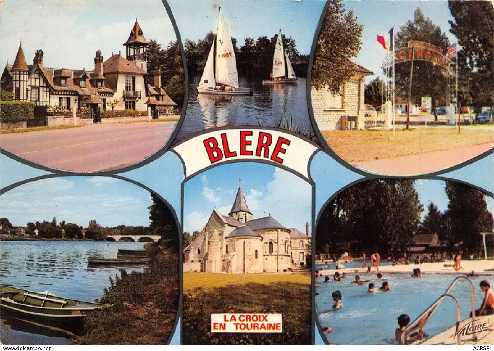 BLERE LA CROIX EN TOURAINE La Grisolliere Voiliers Sur Le Cher 7(scan Recto-verso) MA1986 - Bléré