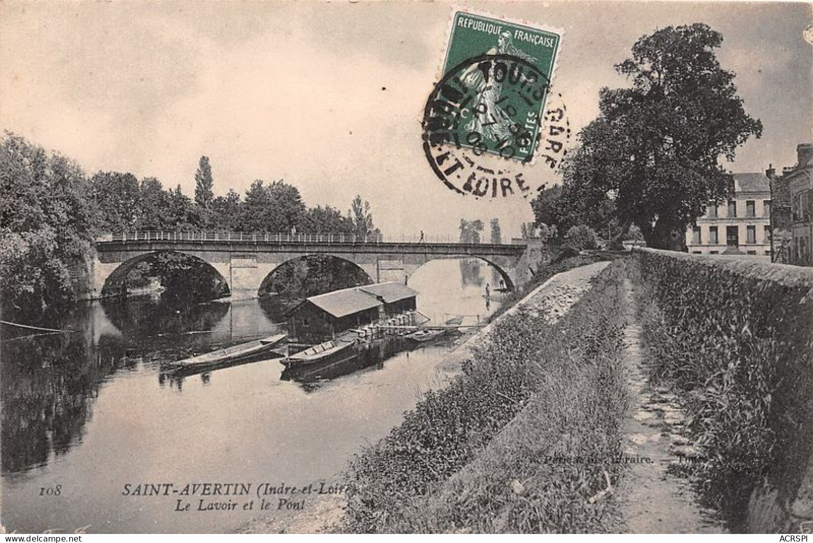 SAINT AVERTIN Le Lavoir Et Le Pont 30(scan Recto-verso) MA1976 - Saint-Avertin