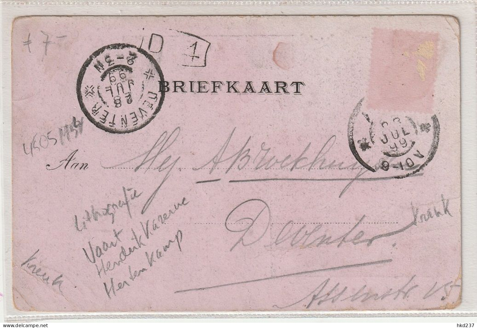 Assen Meer-luik Vaart, Hendrik Kazerne, Hertenkamp Lithografie # 1899    4505 - Assen