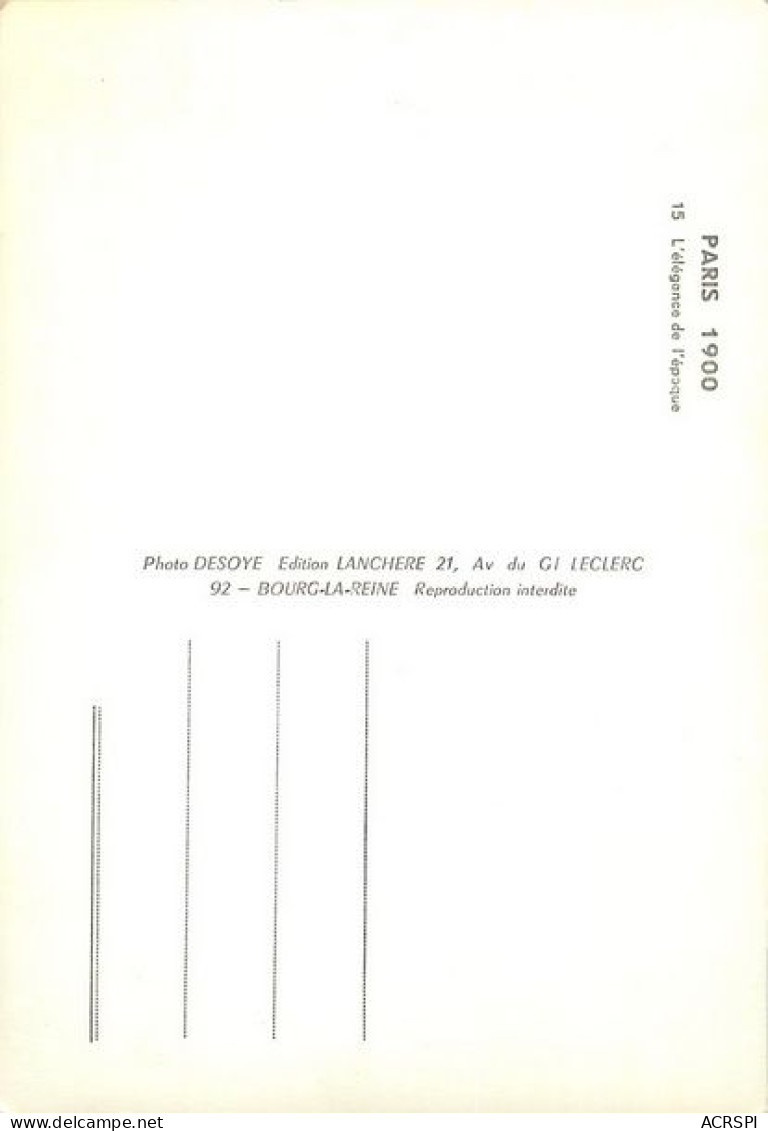 MODE Paris 1900 L'élégance De L'époque  28   (scan Recto-verso)MA1990Ter - Moda