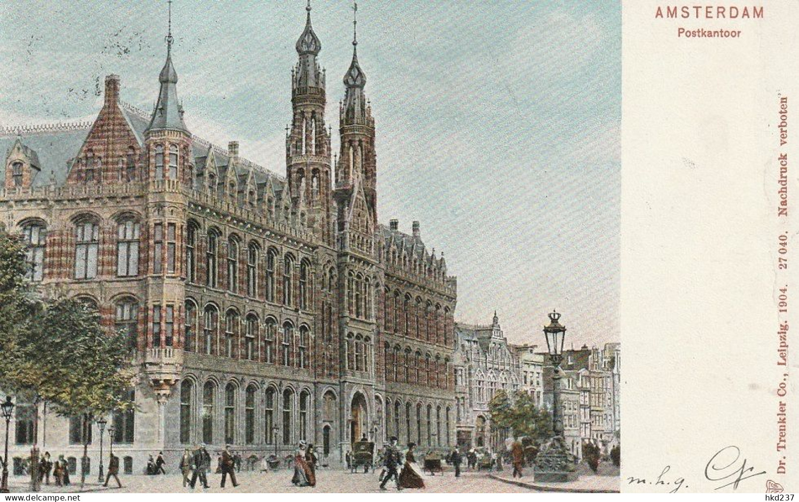 Amsterdam Postkantoor Levendig N.Z.Voorburgwal Koetsje # 1905    4507 - Amsterdam