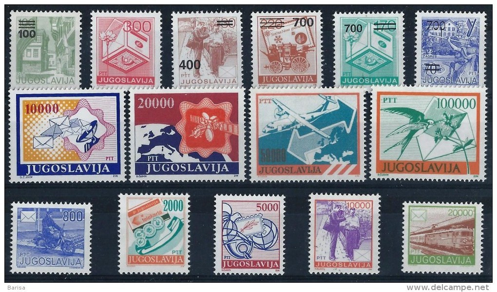 (YU'89 II) Yugoslavia 1989: Definitive, Complete Issue 1989. MNH(**) - Ongebruikt