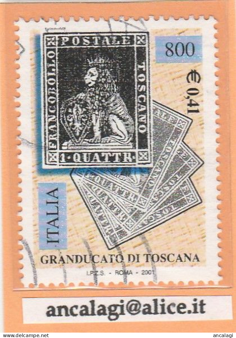 USATI ITALIA 2001 - Ref.0846 "FRANCOBOLLI DI TOSCANA" 1 Val. - - 2001-10: Oblitérés