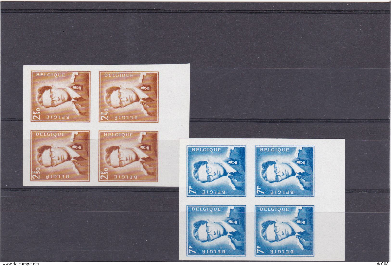 COB 1574/5 Boudewijn-Baudouin BL Van/de 4 (ongetand-non Dentelé) - 1961-1980