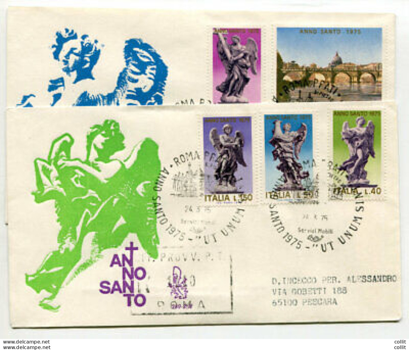 Italia FDC Venetia 1975 Anno Santo  Viaggiata Racc. Per L'Italia - FDC