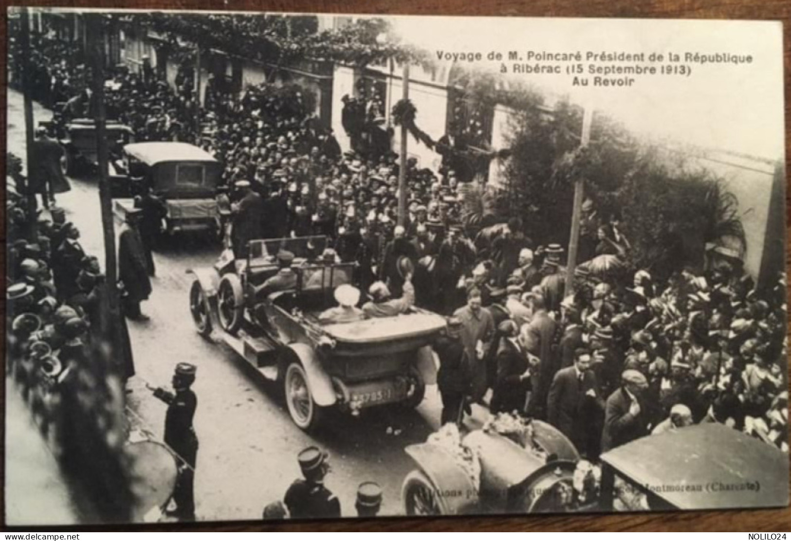 Cpa 24 Dordogne Voyage De Mr Poincaré Président De La République à RIBERAC 15/09/1913, Au Revoir - Riberac