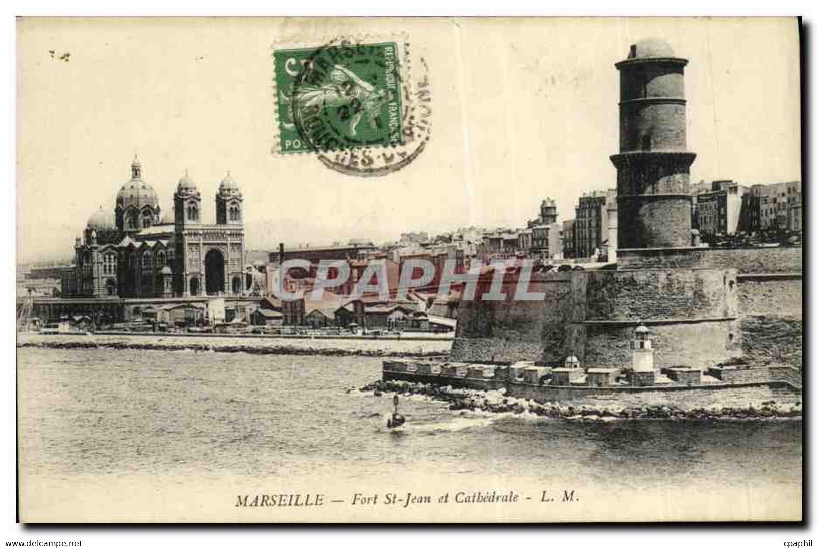 CPA Marseille Fort St Jean Et Cathedrale  - Vieux Port, Saint Victor, Le Panier