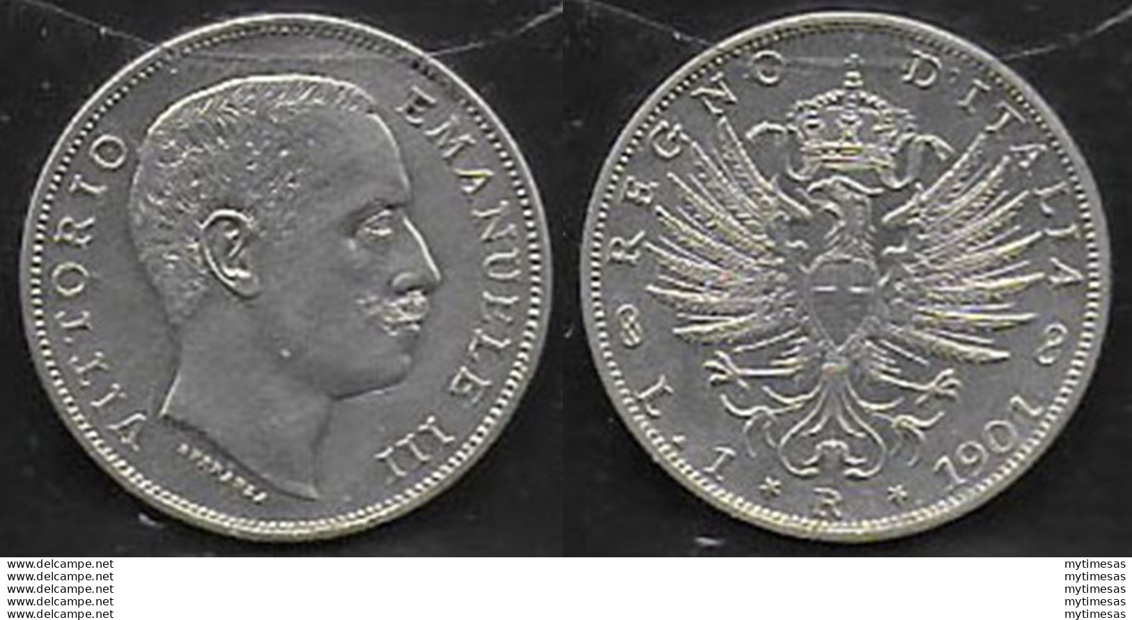1901 Italia VE III Lire 1 Aquila Sabauda In Argento QFDC - 1900-1946 : Víctor Emmanuel III & Umberto II