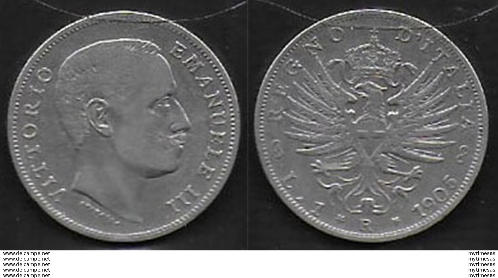 1905 Lire 1 QBB Aquila Sabauda Argento - 1900-1946 : Victor Emmanuel III & Umberto II