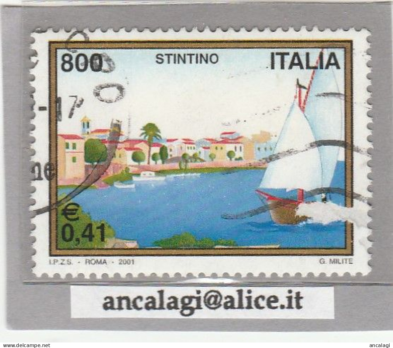 USATI ITALIA 2001 - Ref.0847 "TURISTICA - STINTINO" 1 Val. - - 2001-10: Oblitérés