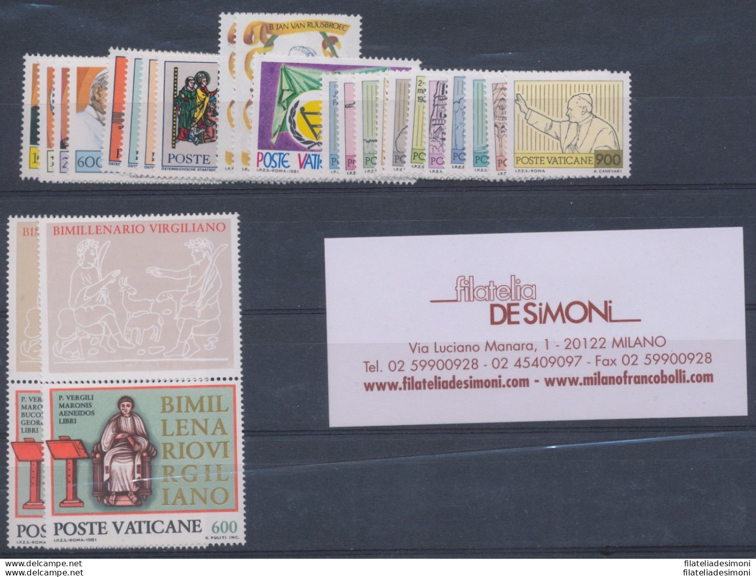 1981 Vaticano, Francobolli Nuovi, Annata Completa 24 Val  MNH ** - Annate Complete