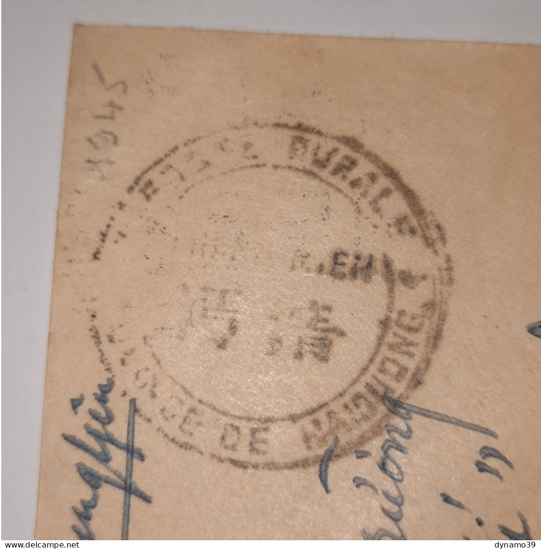 03K6 RARE - ANCIENNE LETTRE ENVELOPPE INDOCHINE 1945 CACHET A BAS LES OPPRESSEURS POSTE RURALE - Asia (Other)