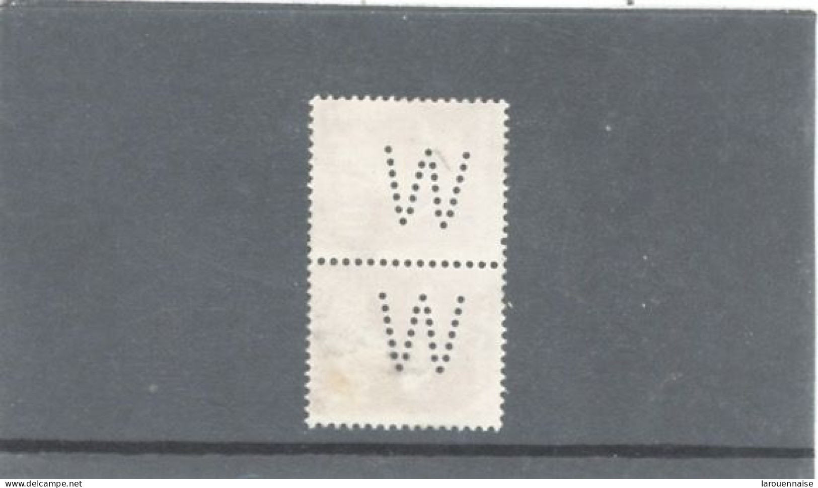 PERFORÉ - N°138 (PAIRE) PERF -w - WORMS ET Cie ROUEN - ANCOPER W 12 -C5 - Used Stamps