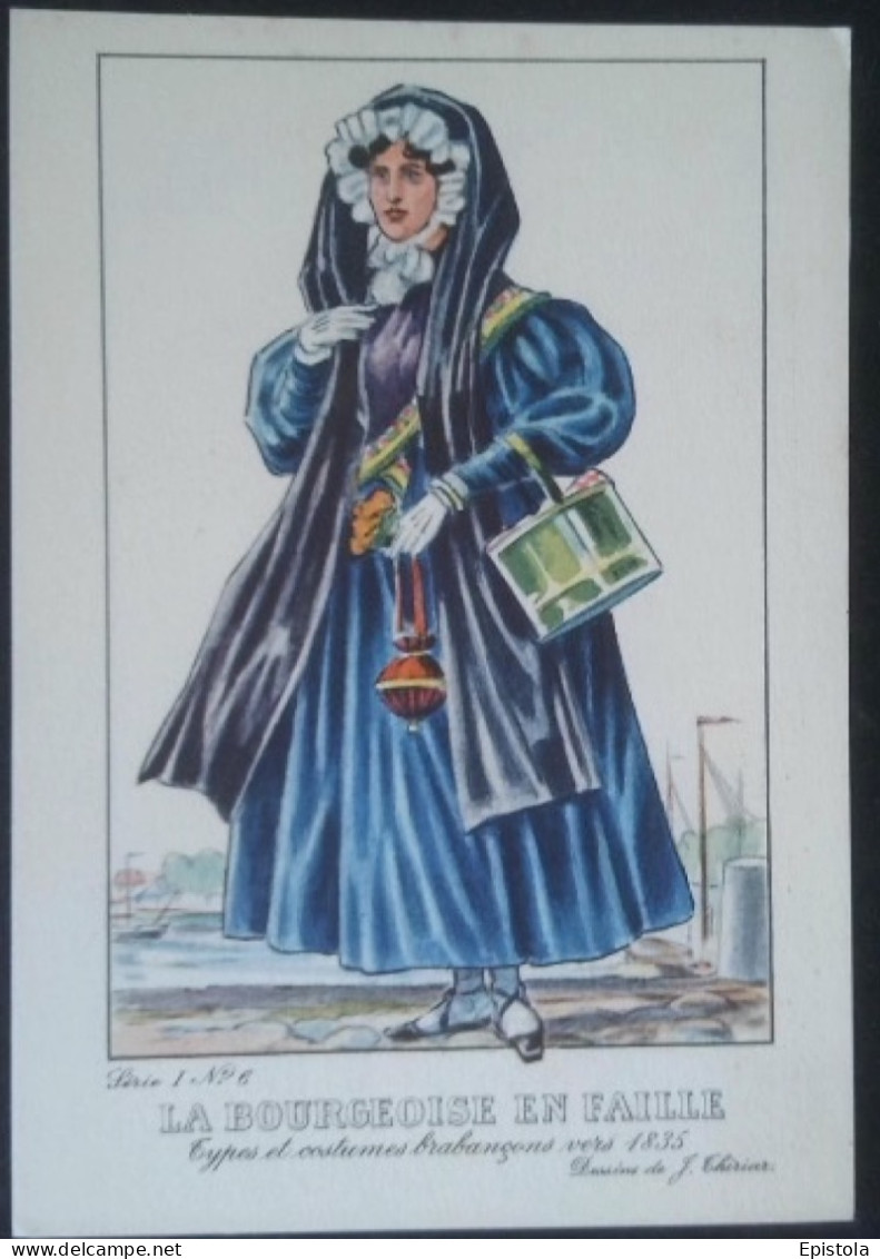 ► Illustrateur Thiriar Série 1 N°6  Brabant 1835 - La Bourgeoise En Faille (Mantille Espagnole) - Autres & Non Classés