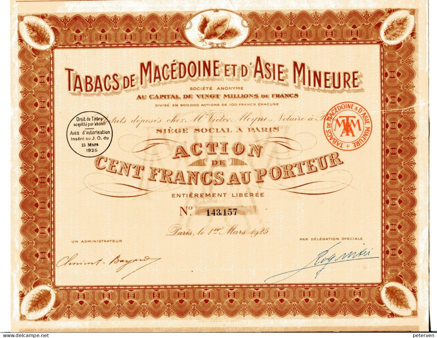TABACS De MACÉDOINE Et D'ASIE MINEURE - Agricoltura