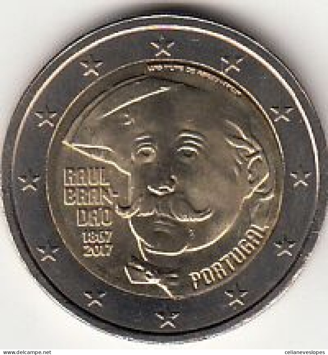 Moeda De Portugal, (21), 2 Euro Do Escritor Raul Brandão De 2017, UNC - Portugal