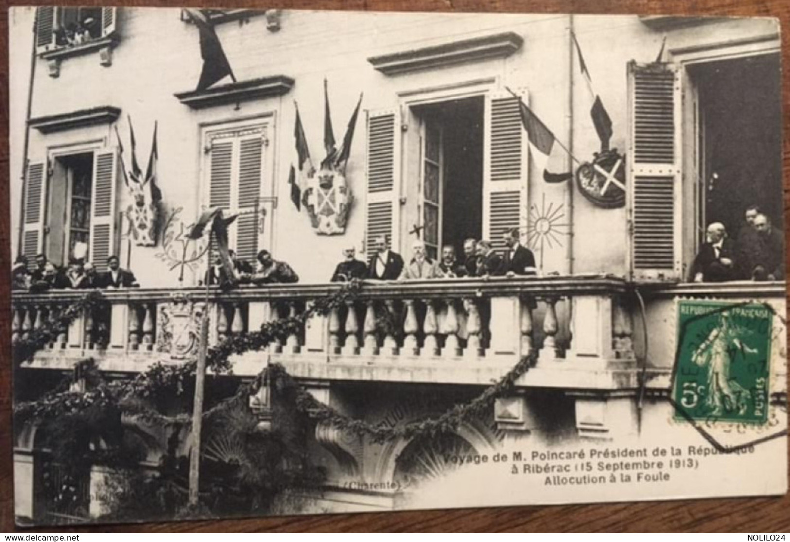 Cpa 24 Dordogne Voyage De Mr Poincaré Président De La République à RIBERAC 15/09/1913, Allocution à La Foule - Riberac