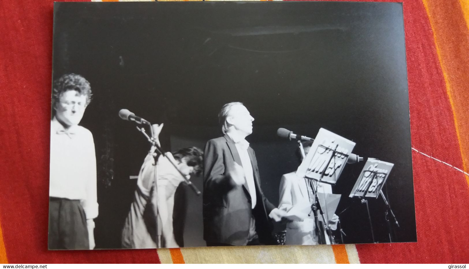 PHOTO FRANCE INTER MUSIQUE JAZZ ? MUSICIEN 4 PERSONNES  FORMAT 9 PAR 13 CM - Beroemde Personen