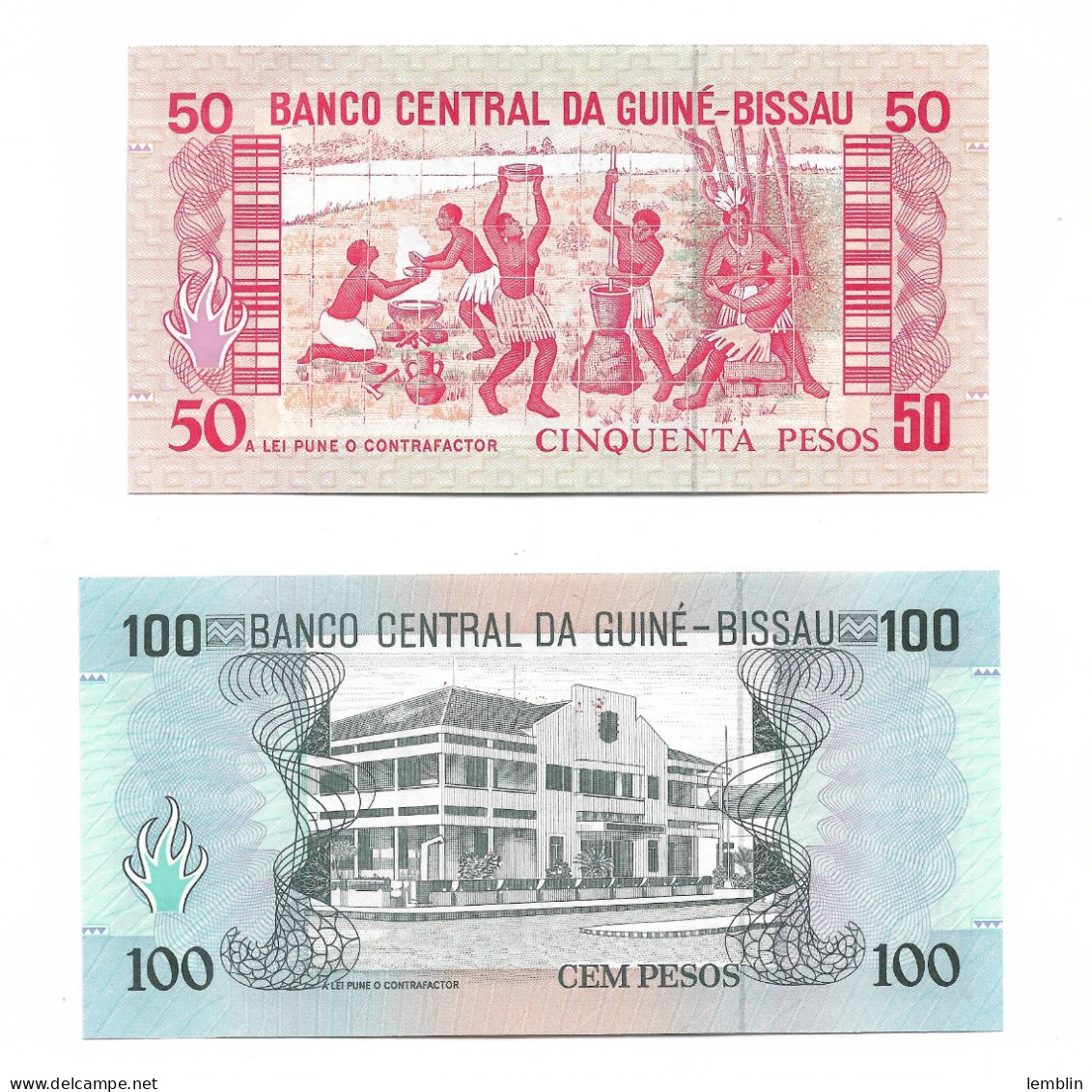 GUINEE BISSAU - 50 ET 100 PESOS 1983 - Guinea-Bissau