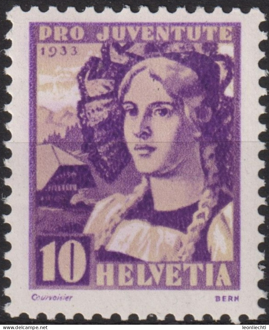 1933 Schweiz / Pro Juventute ** Mi:CH 267, Yt:CH 268, Zum:CH J66, Bernerin - Unused Stamps