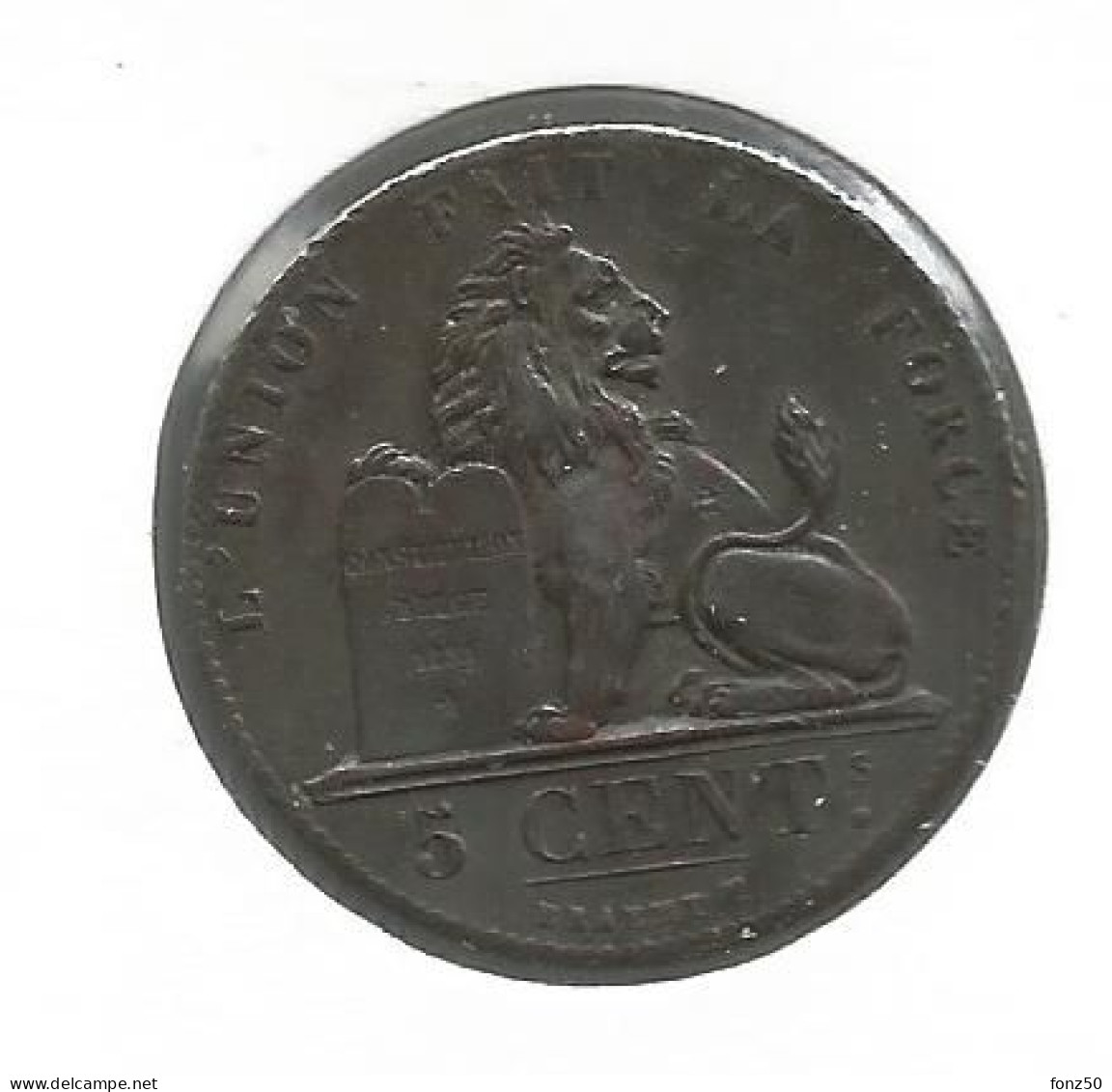 12734 * LEOPOLD I * 5 Cent 1833  Zonder Punt * Prachtig - 5 Cents