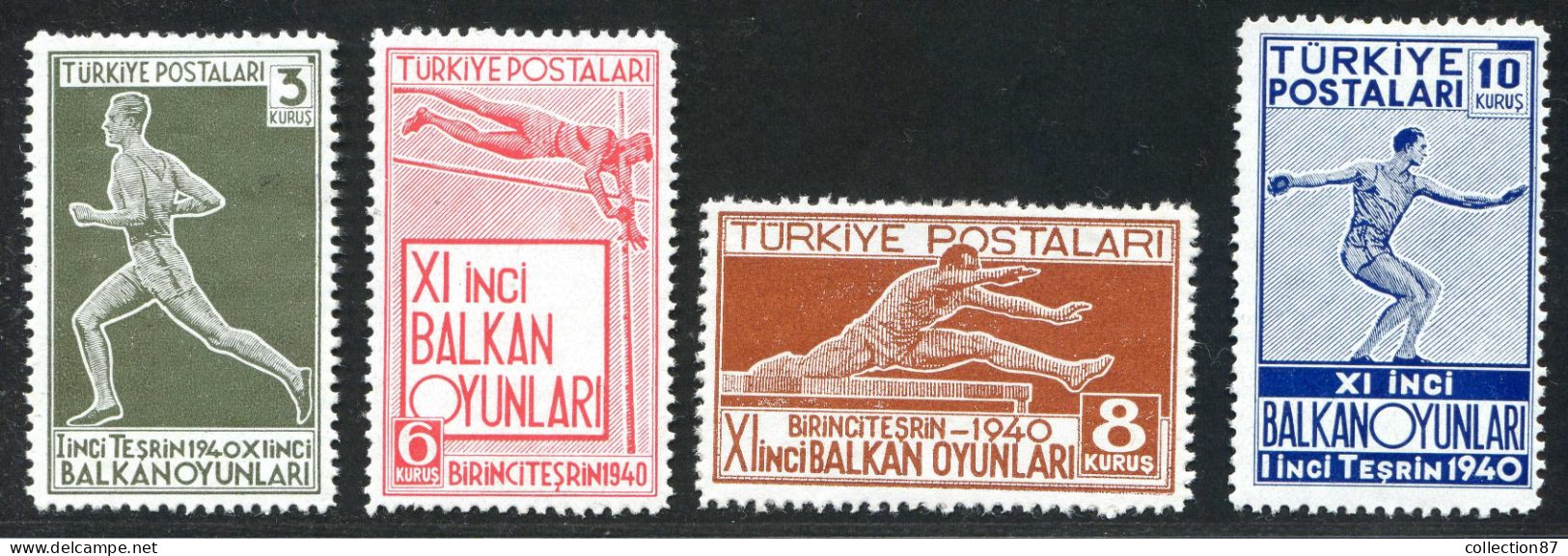 REF 091 > TURQUIE < Yv N° 943 à 946 * * < Neuf Luxe Dos Visible MNH * * Cat 33 € - Turkey Sport Athlétisme - Nuovi