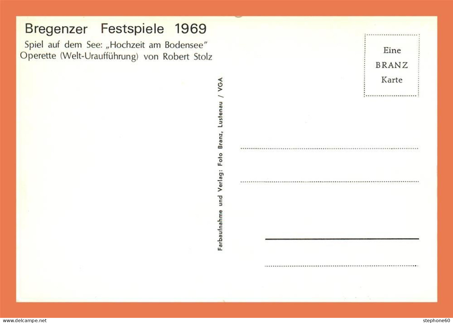 A679 / 133 Autriche BREGENZER Festspiele 1969 - Unclassified