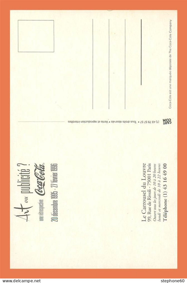 A685 / 427 Carte Pub COCA COLA 1996 - Reclame