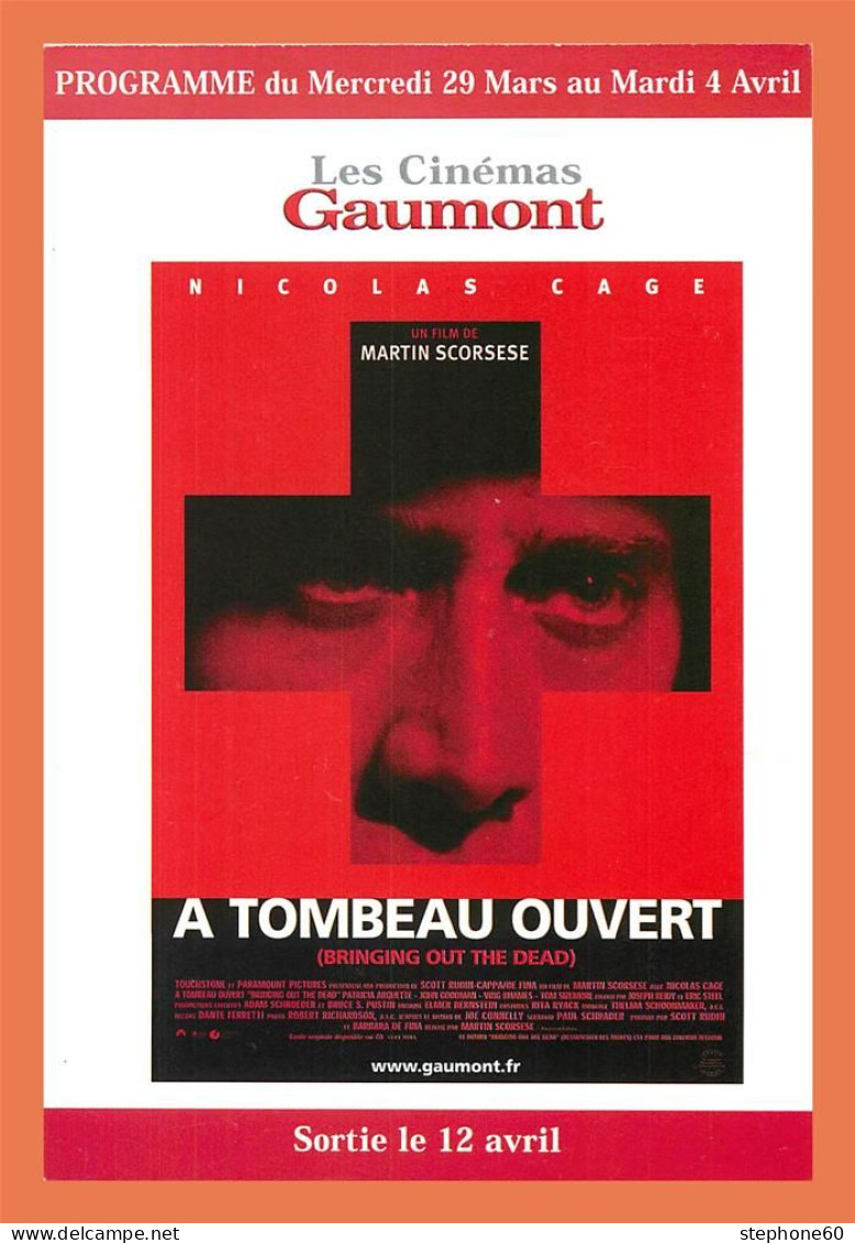 A688 / 451 Carte Pub Type Flyer Cinéma GAUMONT A TOMBEAU OUVERT - Altri & Non Classificati