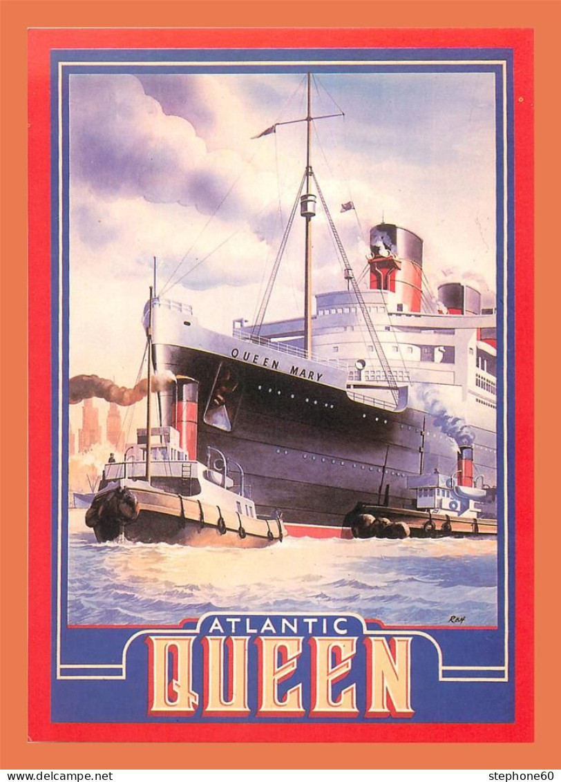 A685 / 435 Carte Pub ATHENA Atlantic Queen Queen Mary Bateau - Advertising