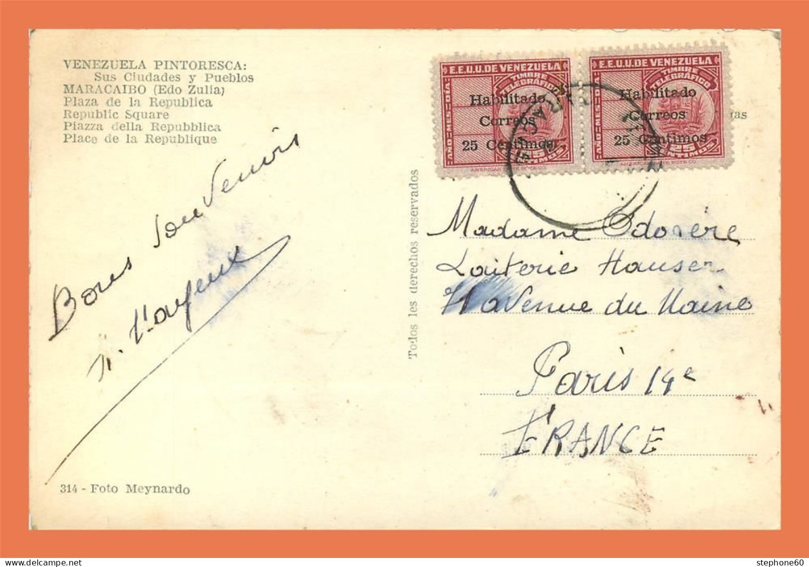 A689 / 479 VENEZUELA Maracaibo Place ( Beau Timbre Telegrafico ) - Other & Unclassified