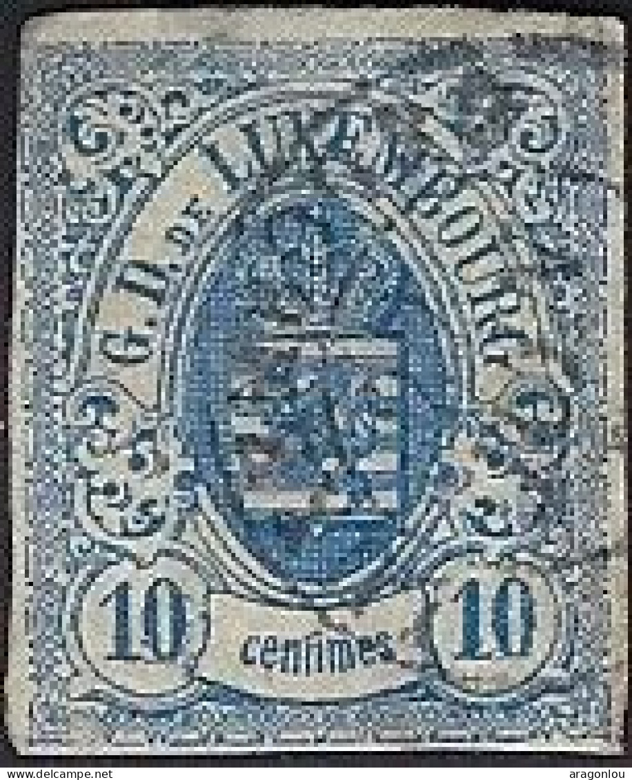 Luxembourg - Luxemburg -  Timbre   Armoiries   1859  10c.   °   Michel 6a - 1859-1880 Coat Of Arms