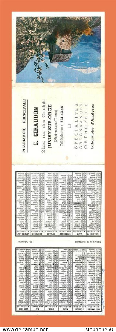 A693 / 261 Calendrier 4 Volets Petit Format 1963 JUVISY SUR ORGE - Zonder Classificatie