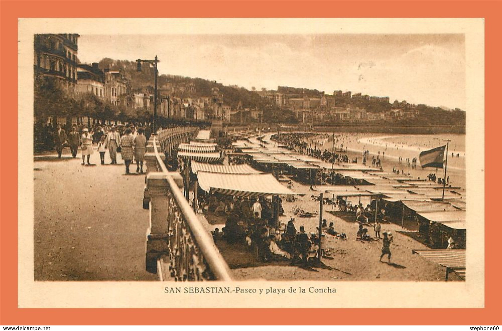 A694 / 527 Espagne SAN SEBASTIAN Paseo Y Playa De La Comba - Altri & Non Classificati